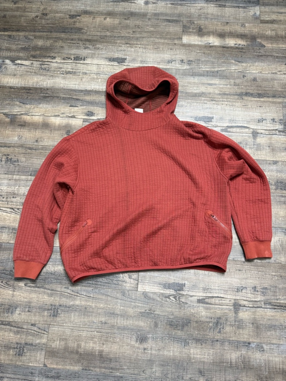 Nike Teck Men's Crewneck Hooded Sweater Rust Red Size Medium